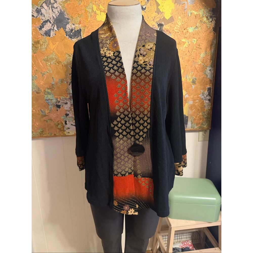 Connie’s Moonlight Vintage Stretch Artsy Kimono Jacket XL